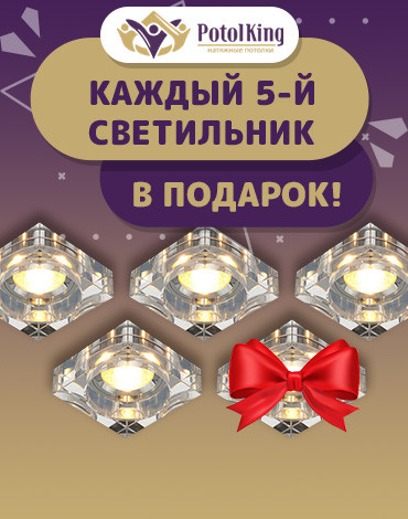 Каждый 5-ый светильник в подарок!